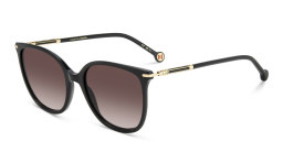 Carolina Herrera Logo Square Sunglasses in Black – Product Photo 2