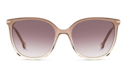 Carolina Herrera Logo Square Sunglasses in Nude – Product Photo 1