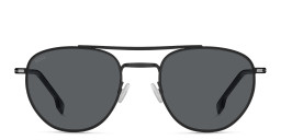 Hugo Boss Logo Aviator Sunglasses in Black – Product Photo 1