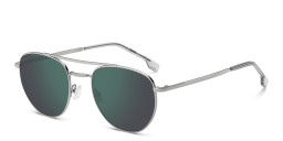 Shop Hugo Boss Logo Aviator Sunglasses in Silver online.