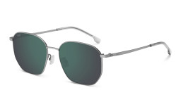 Shop Hugo Boss Logo Irregular Sunglasses in Silver online.