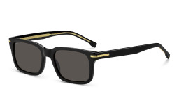 Shop Hugo Boss Logo Rectangle Sunglasses in Black online.