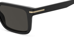 Shop Hugo Boss Logo Rectangle Sunglasses in Black online.
