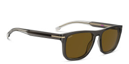 Shop Hugo Boss Logo Rectangle Sunglasses in Grey online.