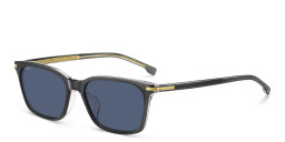 Shop Hugo Boss Logo Rectangle Sunglasses in Grey online.