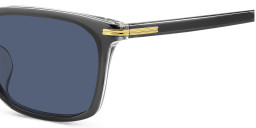 Shop Hugo Boss Logo Rectangle Sunglasses in Grey online.
