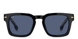 Shop Hugo Boss Logo Square Sunglasses in Brown online.