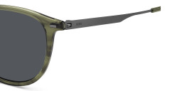 Shop Hugo Boss Logo Round Sunglasses in Green online.
