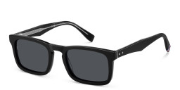 Tommy Hilfiger Logo Rectangle Sunglasses in Black – Product Photo 2