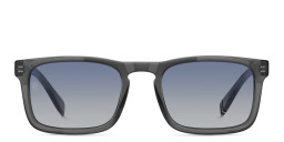 Tommy Hilfiger Logo Rectangle Sunglasses in Grey/Blue Grey – Product Photo 3