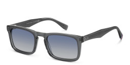 Tommy Hilfiger Logo Rectangle Sunglasses in Grey – Product Photo 2