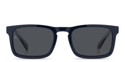 Tommy Hilfiger Logo Rectangle Sunglasses in Blue/Grey – Product Photo 2