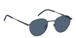 Shop Tommy Hilfiger Logo Round Sunglasses in Gunmetal online.
