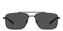 Tommy Hilfiger Logo Rectangle Sunglasses in Black – Product Photo 1