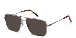 Shop Tommy Hilfiger Logo Rectangle Sunglasses in Silver online.