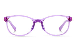 Shop Polaroid Kids Logo Kids Rectangle Eyeglasses in Purple online.