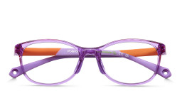 Shop Polaroid Kids Logo Kids Rectangle Eyeglasses in Purple online.