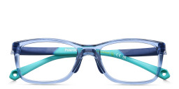Shop Polaroid Kids Logo Kids Rectangle Eyeglasses in Blue online.