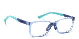 Shop Polaroid Kids Logo Kids Rectangle Eyeglasses in Blue online.