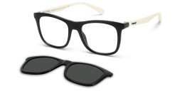 Shop Polaroid Kids Logo Kids Rectangle Eyeglasses in Black online.