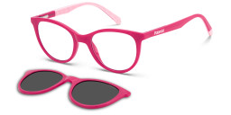 Shop Polaroid Kids Logo Kids Cat-Eye Eyeglasses in Pink online.