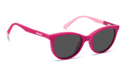 Shop Polaroid Kids Logo Kids Cat-Eye Eyeglasses in Pink online.
