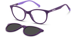 Shop Polaroid Kids Logo Kids Cat-Eye Eyeglasses in Purple online.