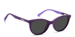 Shop Polaroid Kids Logo Kids Cat-Eye Eyeglasses in Purple online.