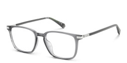 Shop Polaroid Logo Square Eyeglasses in Grey online.