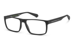 Shop Polaroid Logo Unisex Rectangle Eyeglasses in Black online.