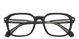 Polaroid Logo Rectangle Eyeglasses in Black – Product Photo 3