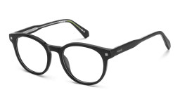 Shop Polaroid Logo Unisex Round Eyeglasses in Black online.