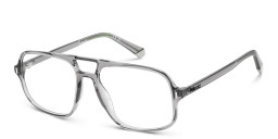 Shop Polaroid Logo Unisex Square Eyeglasses in Grey online.