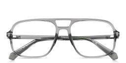 Shop Polaroid Logo Unisex Square Eyeglasses in Grey online.