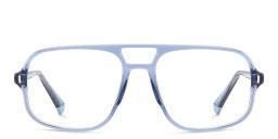 Shop Polaroid Logo Unisex Square Eyeglasses in Blue online.