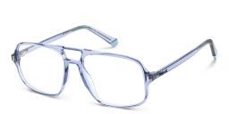 Shop Polaroid Logo Unisex Square Eyeglasses in Blue online.