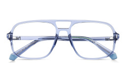 Shop Polaroid Logo Unisex Square Eyeglasses in Blue online.