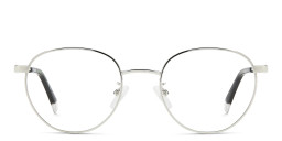 Polaroid Logo Unisex Round Eyeglasses in Silver – Product Photo 1