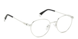 Polaroid Logo Unisex Round Eyeglasses in Silver – Product Photo 4