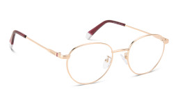 Polaroid Logo Unisex Round Eyeglasses in Rose Gold – Product Photo 4