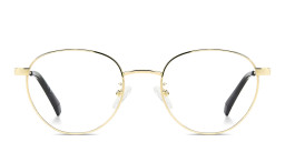 Polaroid Logo Unisex Round Eyeglasses in Gold – Product Photo 1