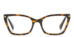 Polaroid Logo Cat-Eye Eyeglasses in Havana – Product Photo 1