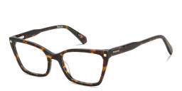 Polaroid Logo Cat-Eye Eyeglasses in Havana – Product Photo 2
