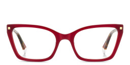 Polaroid Logo Cat-Eye Eyeglasses in Red – Product Photo 1