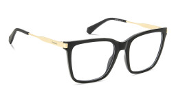 Shop Polaroid Logo Unisex Square Eyeglasses in Black online.