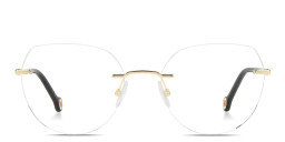 Carolina Herrera Logo Rimless Cat-Eye Eyeglasses in Gold – Product Photo 1