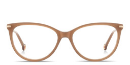 Carolina Herrera Logo Cat-Eye Eyeglasses in Nude – Product Photo 1
