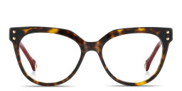 Carolina Herrera Logo Cat-Eye Eyeglasses in Havana – Product Photo 1