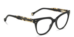 Carolina Herrera Logo Cat-Eye Eyeglasses in Black – Product Photo 4