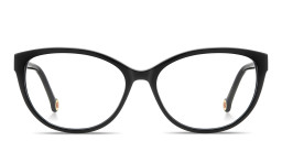 Carolina Herrera Logo Cat-Eye Eyeglasses in Black – Product Photo 1